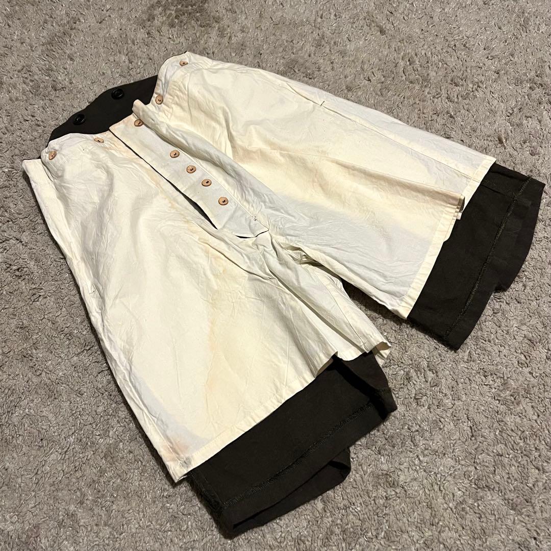 PaulHarnden サスペンダー ウール ショートパンツ カーキ xs