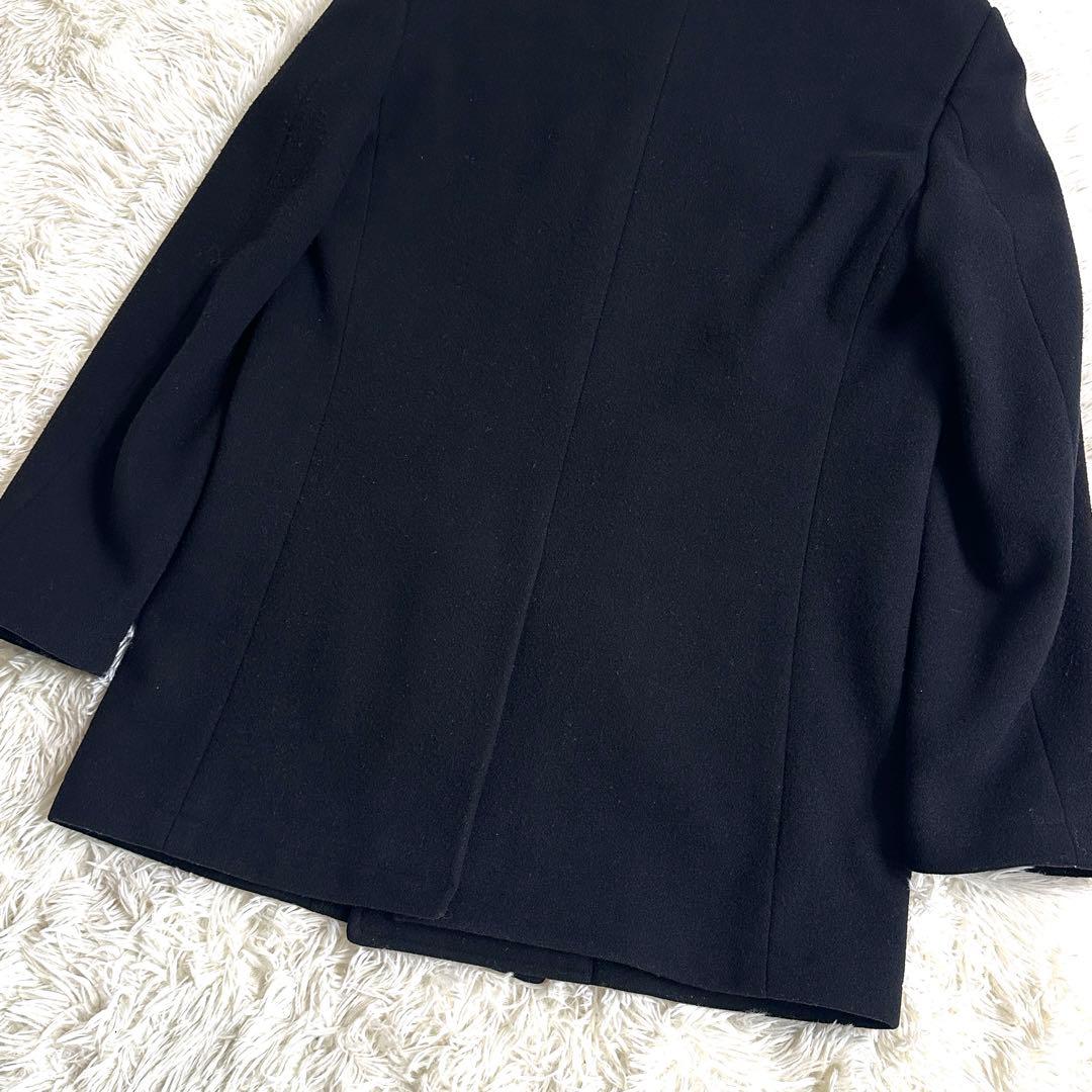 極美品 ロロピアーナ ブルックスブラザーズ ピーコート ウール 100% 黒 S