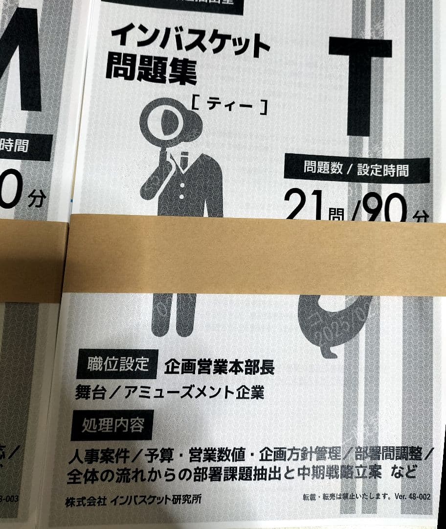 インバスケット　ドリル　問題解決 (中級) & (初級) INBVS