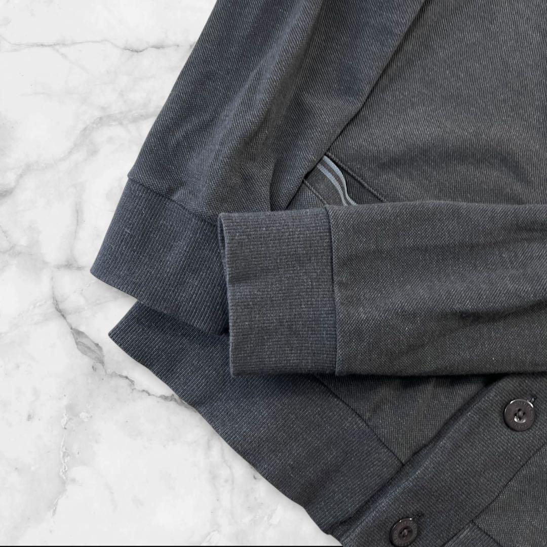 極美品 FRED PERRY 鹿の子カーディガン サイズXL 胸ロゴ刺繍