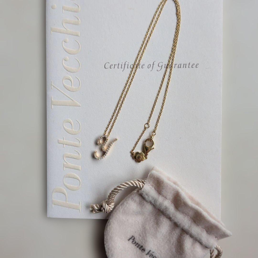 ポンテヴェキオ ダイヤ ネックレス イニシャル Y　Ponte Vecchio