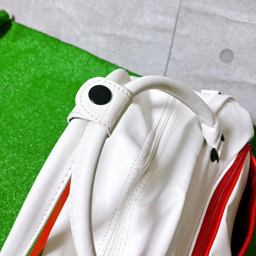 NIKE GOLF ゴルフ ボストンバッグ レッド フェイクレザー 希少 レア