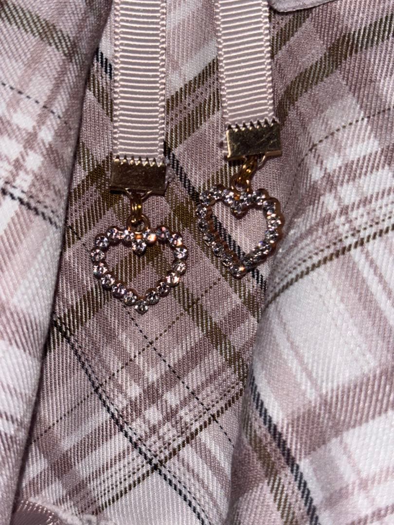 LIZLISA リズリサ はしごリボンチェックティアードスカパン