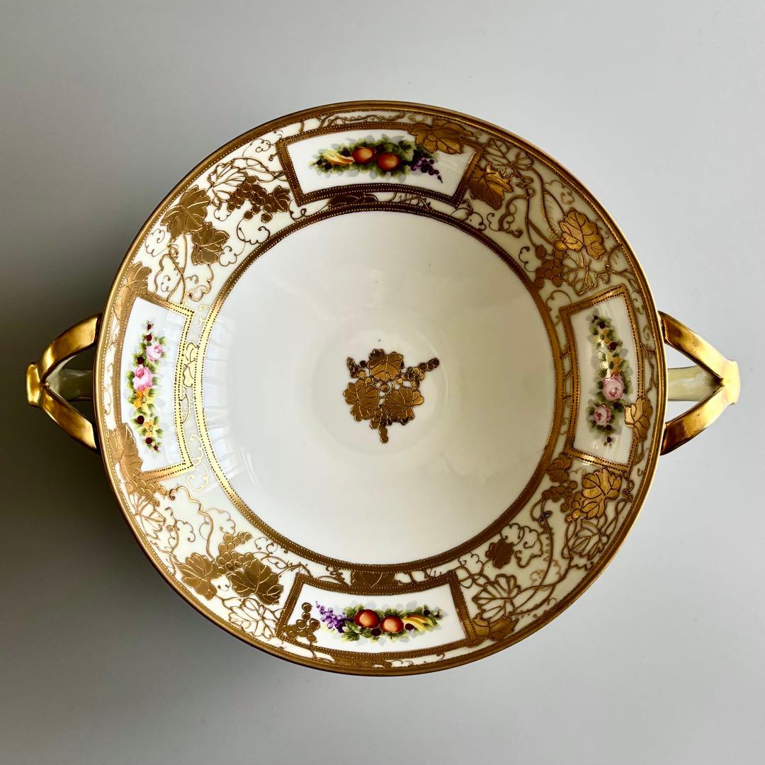 100年以上の時を閉じ込めた、 美しきオールドノリタケ　足付きコンポート【美品】