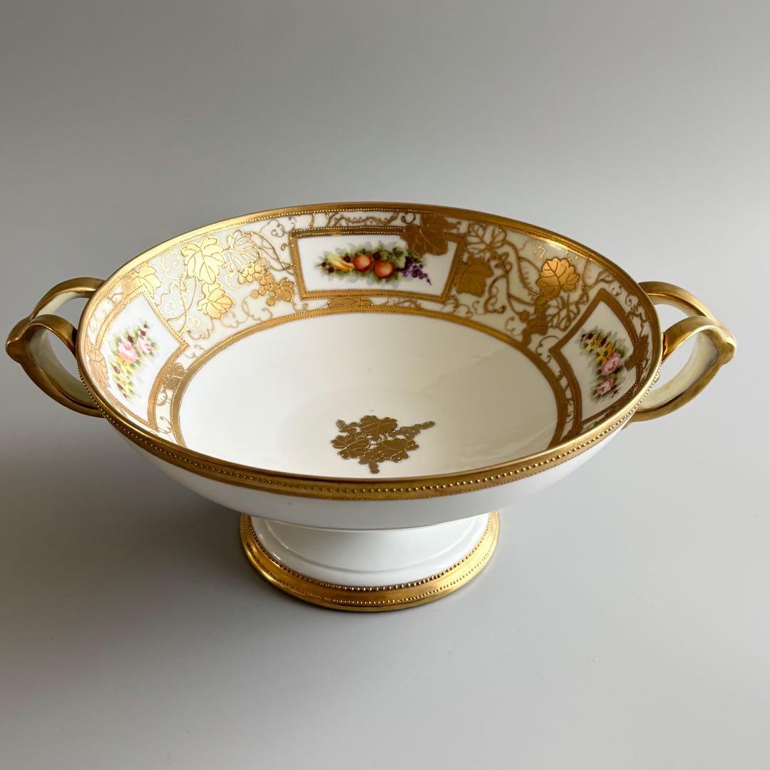 100年以上の時を閉じ込めた、 美しきオールドノリタケ　足付きコンポート【美品】