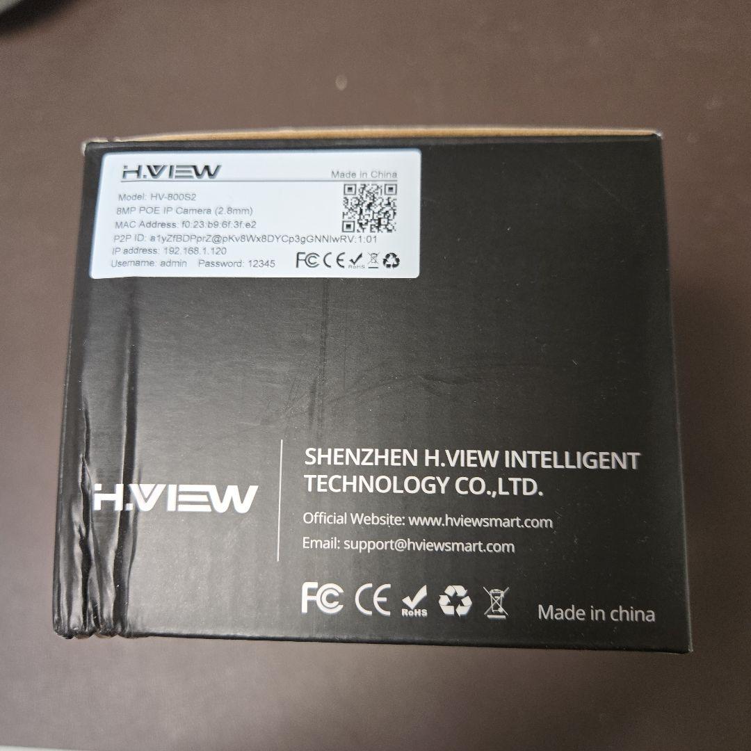 H.VIEW poe防犯カメラ　HV-800S2　 2台