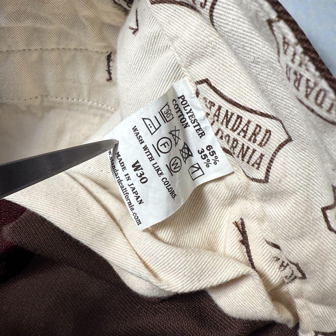 未使用　スタンダードカリフォルニア　SD T/C Work Pants 30