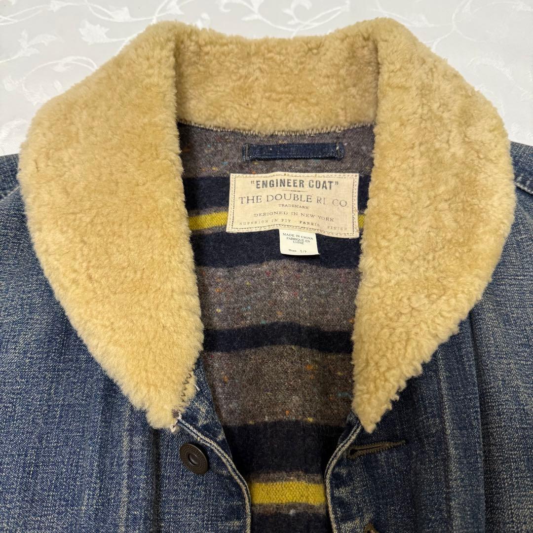 超美品 希少 RRL デニム ボア ジャケット シェアリング ランチコート S