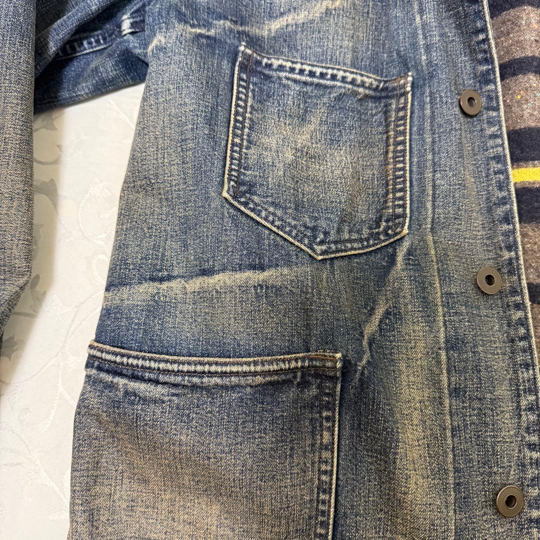 超美品 希少 RRL デニム ボア ジャケット シェアリング ランチコート S