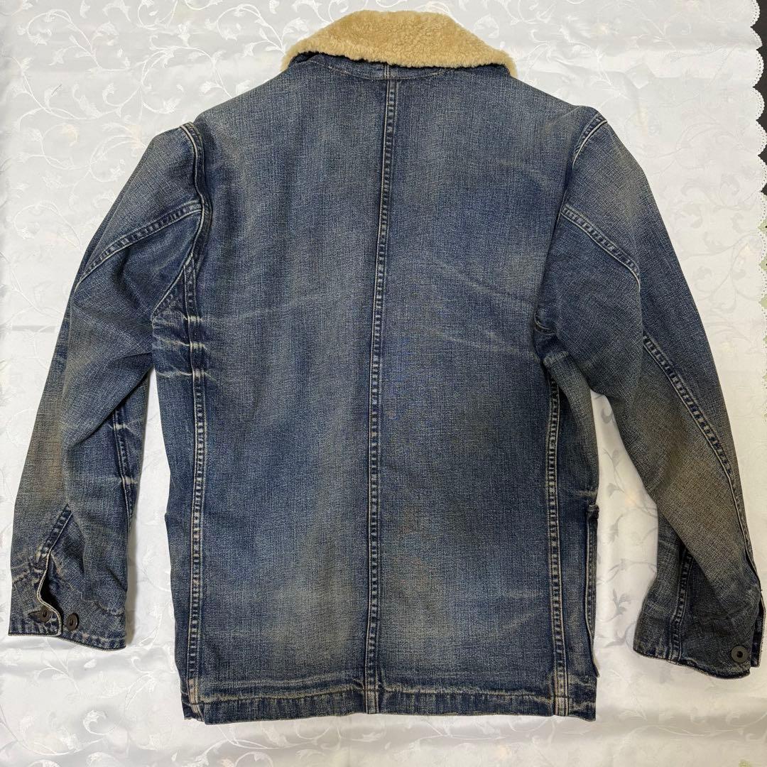 超美品 希少 RRL デニム ボア ジャケット シェアリング ランチコート S