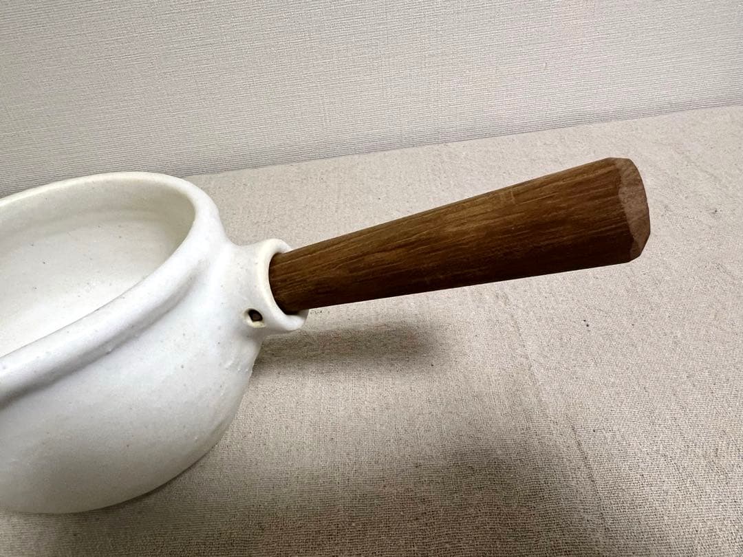 【新品未使用】 馬場勝文 さん ふた付き耐熱ミルクパン［白］