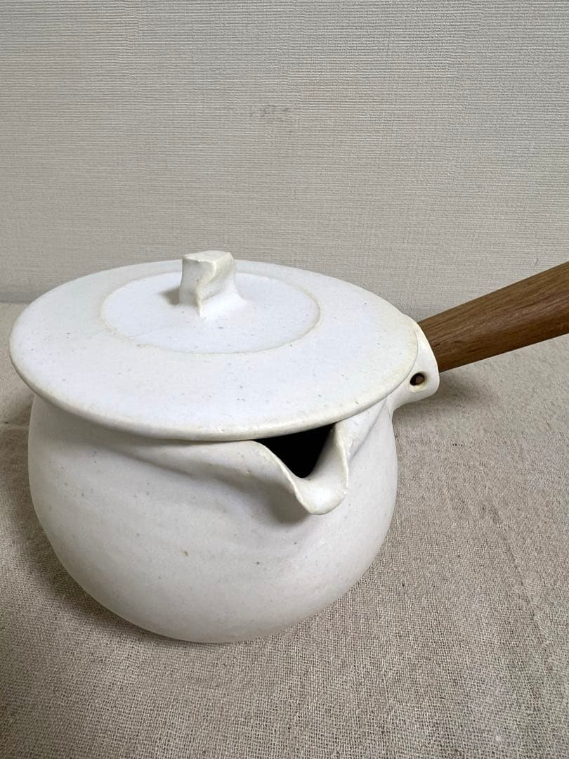 【新品未使用】 馬場勝文 さん ふた付き耐熱ミルクパン［白］