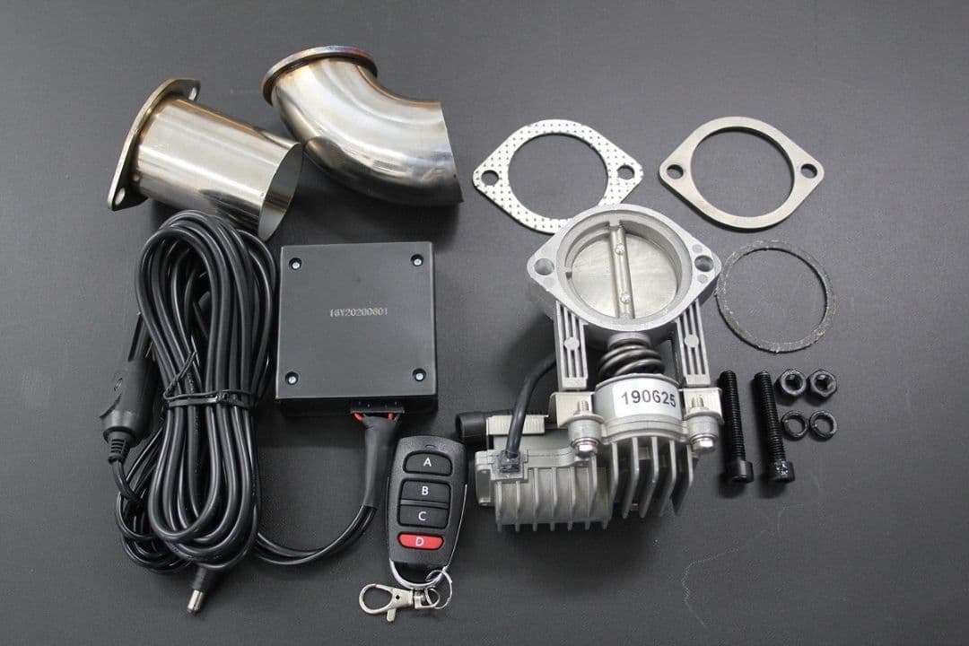 70φ/71mmマフラー用　電動可変バルブ5段階音量調整付き　汎用フルキット