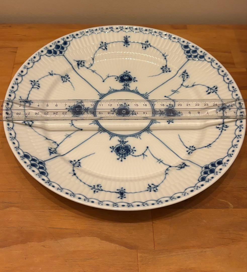 ポ*ム様 ロイヤル コペンハーゲン ブルーフルーテッド　ハーフレース 27センチ