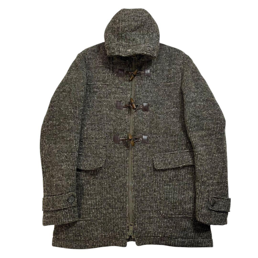 【 大きいサイズ 】 ヘルノ　ダッフルコート　ミックスツイード　フード　ポケット