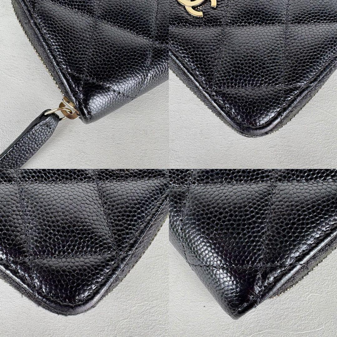 CHANEL キャビアスキン　マトラッセ　ケース　カードケース