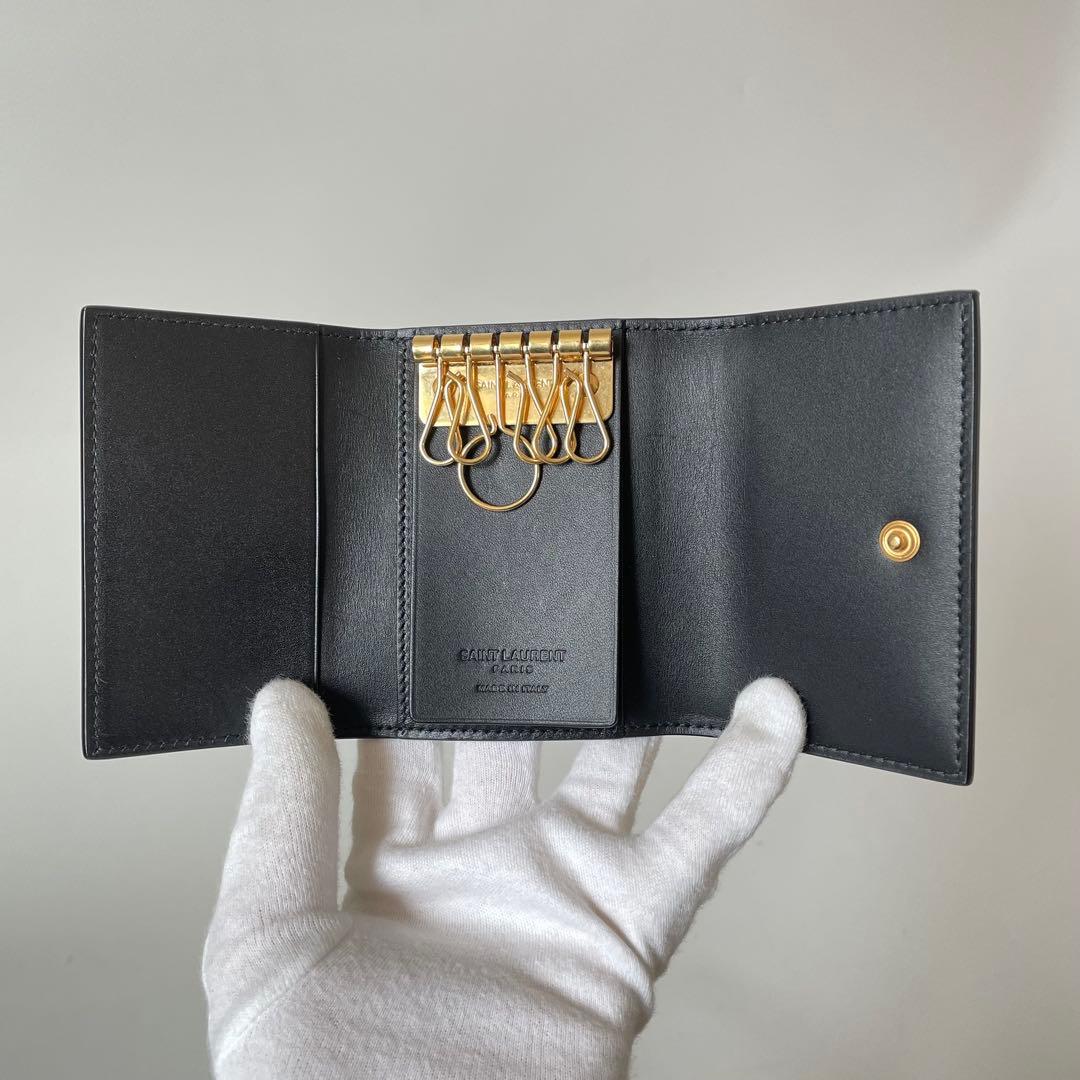 【極美品】サンローラン キーケース 6連 レザー ゴールド 黒 360432