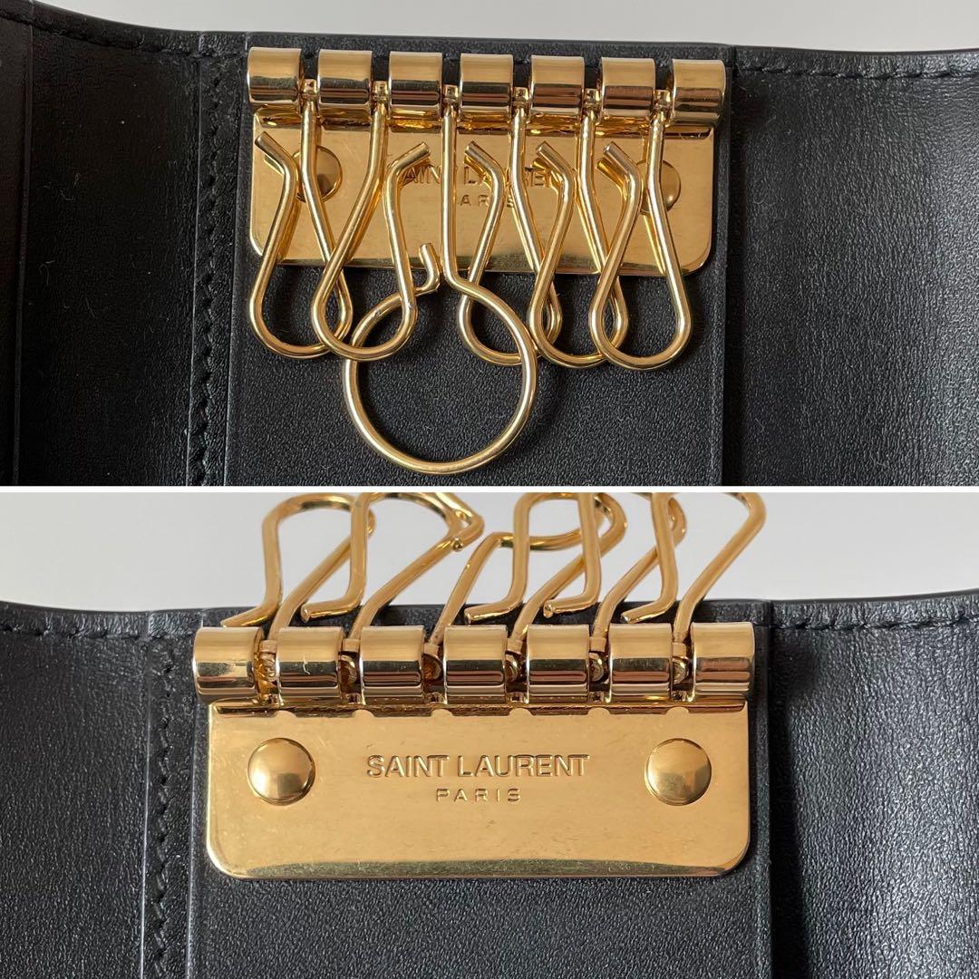 【極美品】サンローラン キーケース 6連 レザー ゴールド 黒 360432