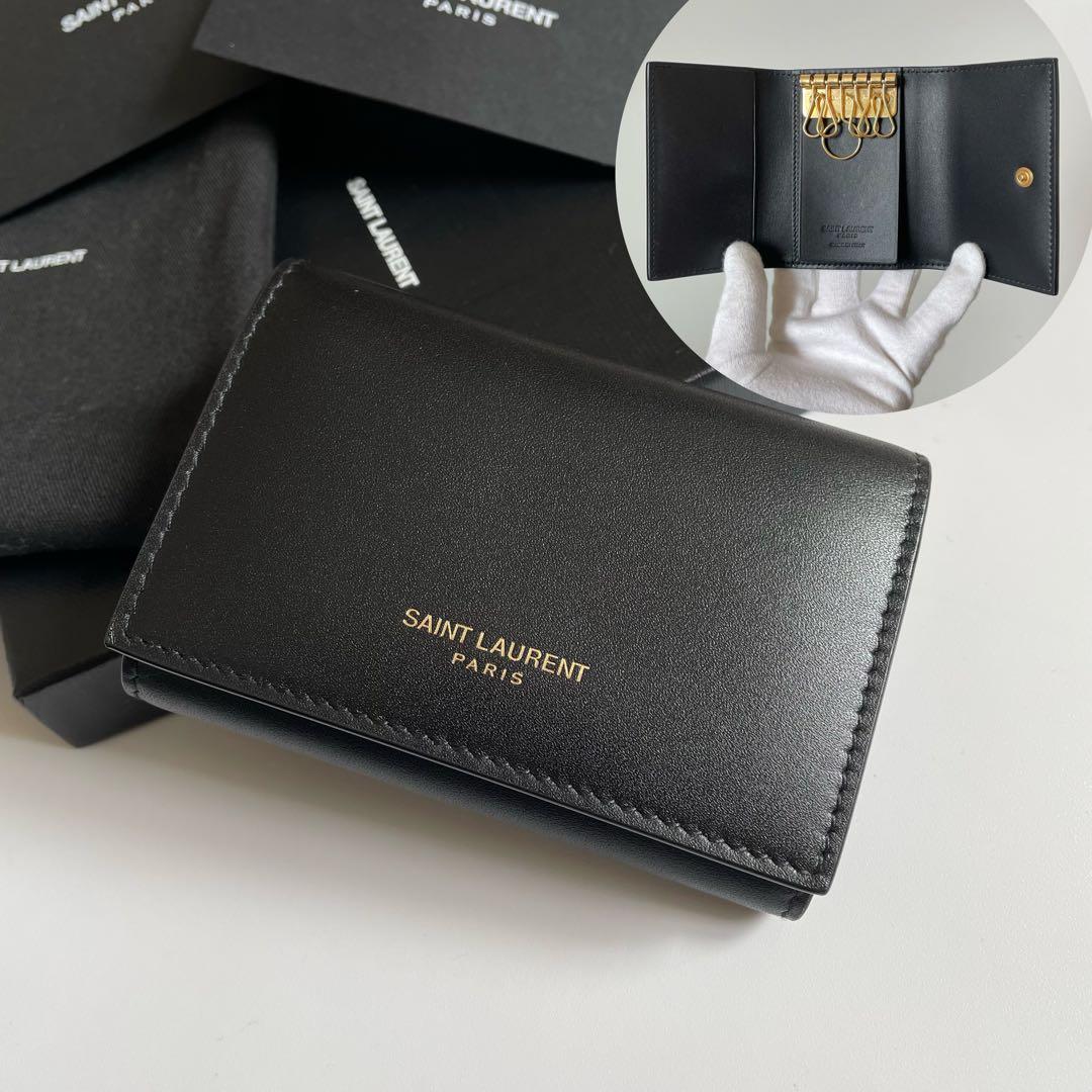【極美品】サンローラン キーケース 6連 レザー ゴールド 黒 360432
