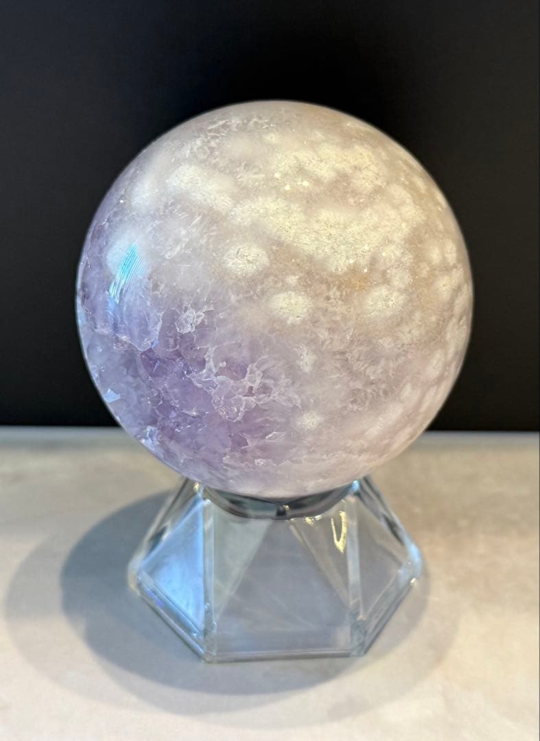 ピンクアメジスト スフィア 丸玉 ③ 笑口 ザクザク 天然石