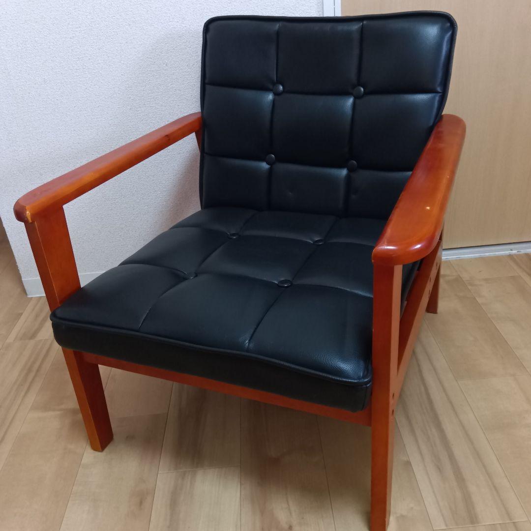 コスパクリエーション [BARNEY（バーニー） 木肘レトロソファ 1人掛け