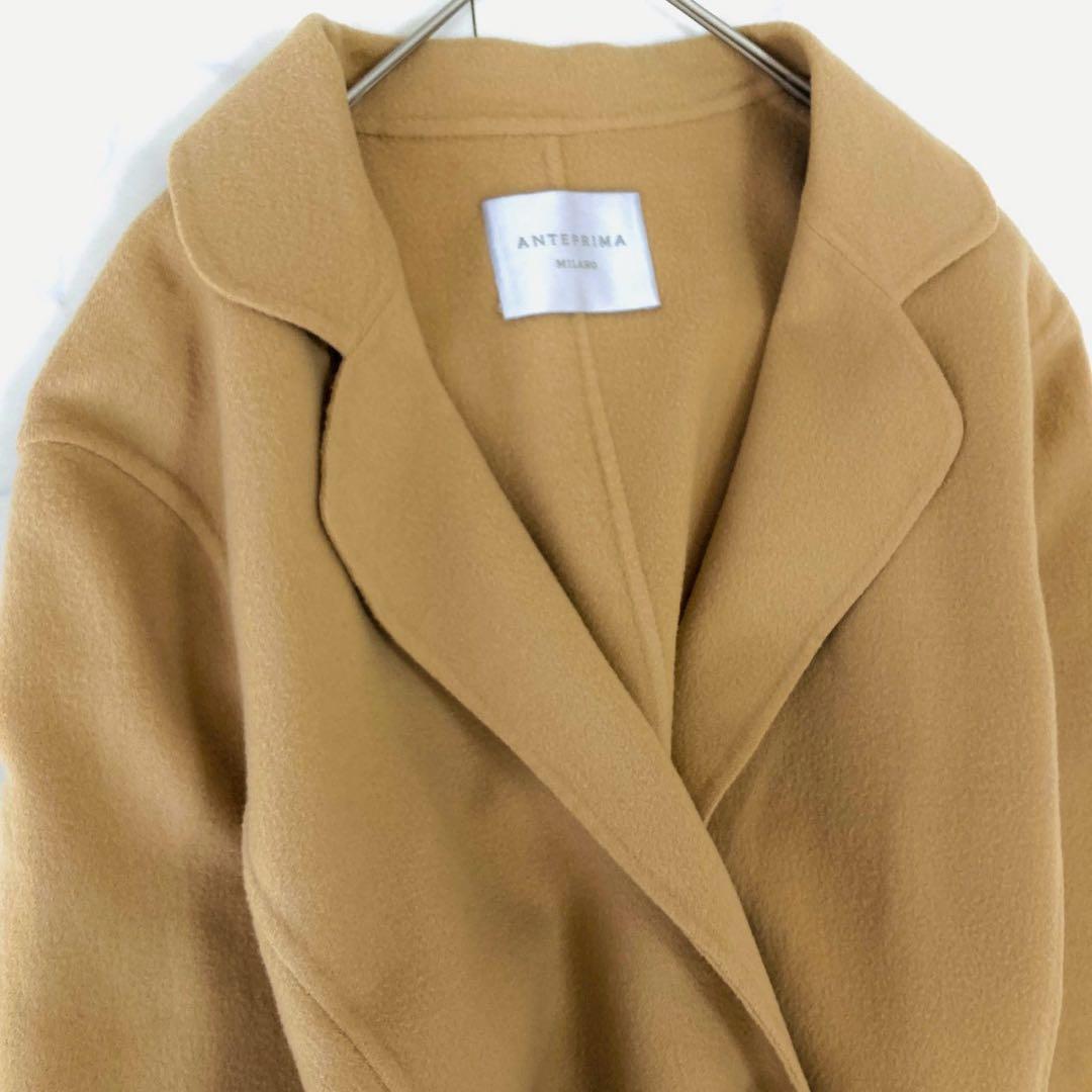 大きいサイズ44✨アンテプリマ　リバーコート　ダブルフェイス　カシミヤ ベルト付