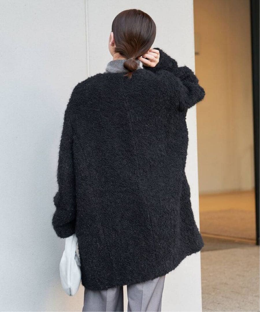 ループツイードコクーンコート　IENA