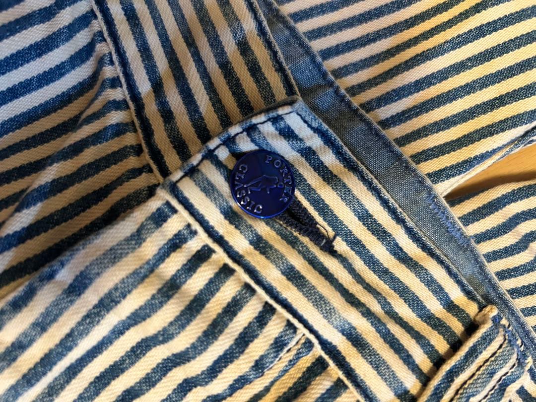 porter classic ポータークラシック　サマーヒッコリーパンツ　XL
