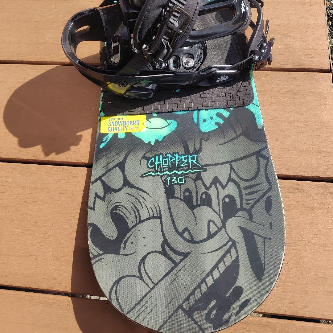 BURTON　キッズスノーボードセット　130cm　バートン　サロモンバイン付