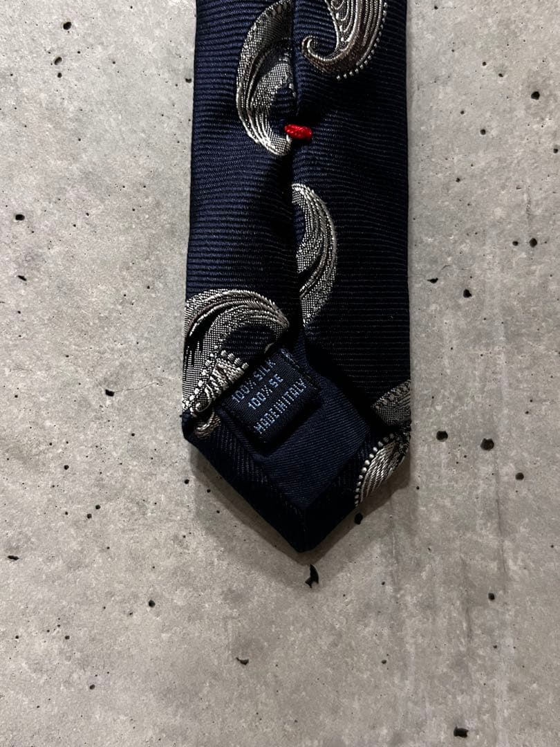 FRANCO BASSI ネイビー ペイズリー ネクタイ