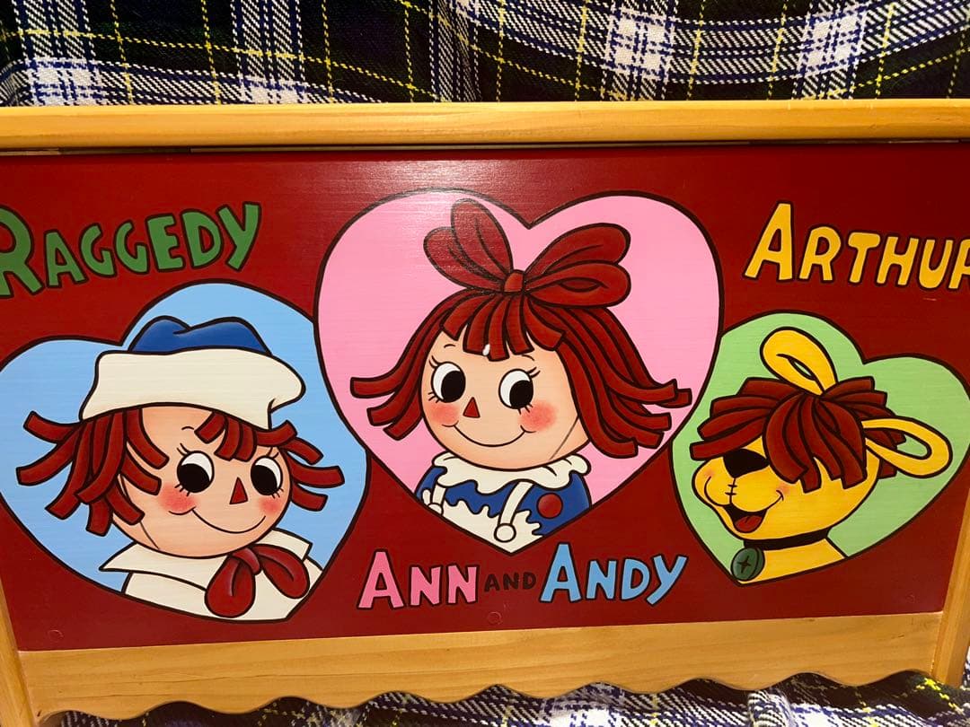 カントリー家具ハンドメイドベンチチェストラガディ＆アンディ　トールペイント