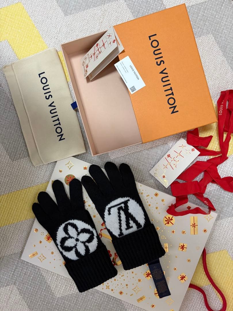 Louis Vuitton ブラックニット手袋