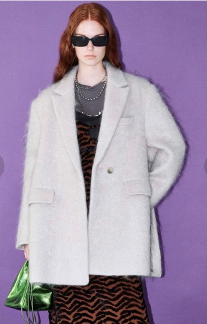 Maison Special モヘア混シャギーコート