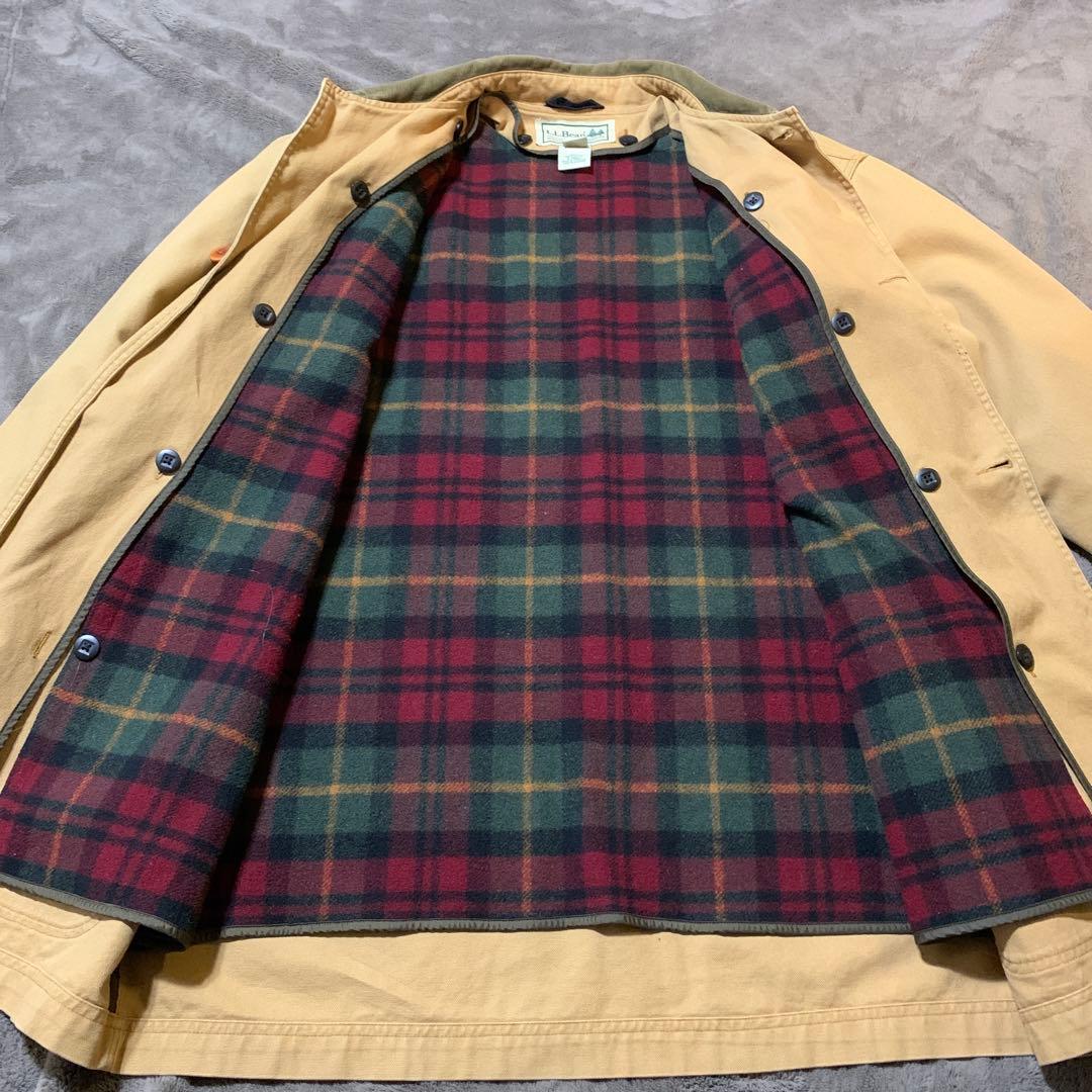 90年代L.L.bean カバーオール　ベージュ コーデュロイ襟