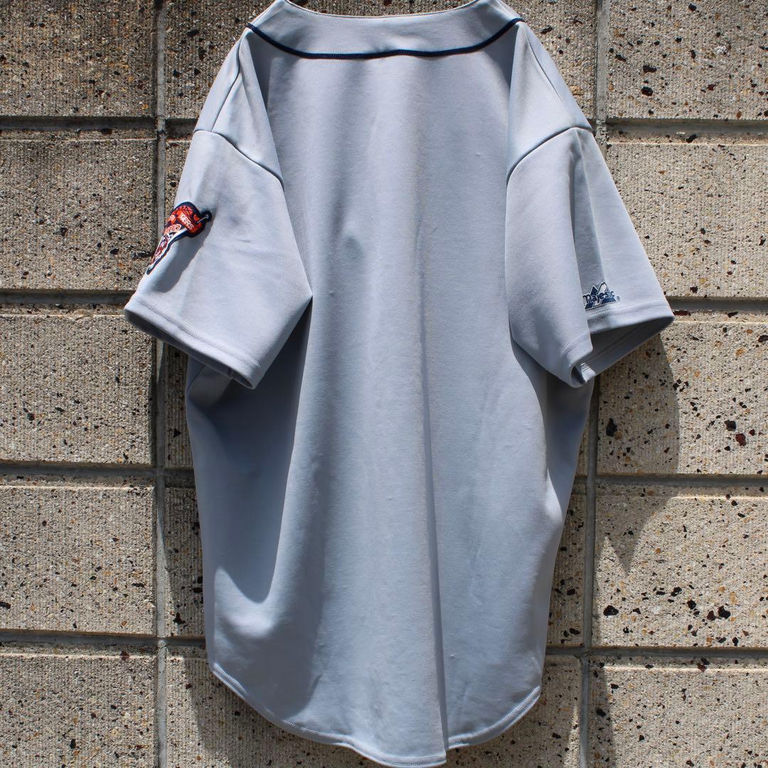 USA製 00s Detroit Tigers 袖ワッペン付き 古着ゲームシャツ