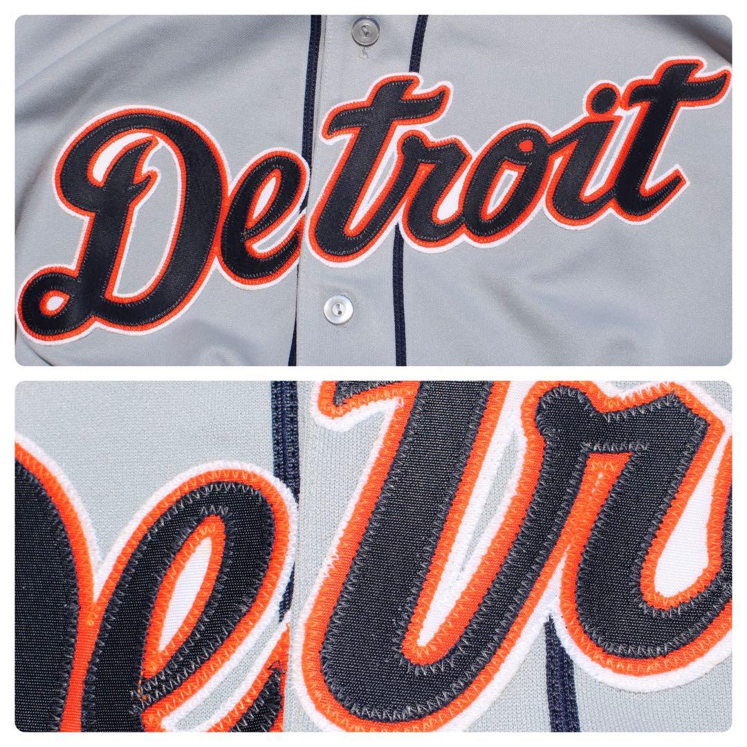 USA製 00s Detroit Tigers 袖ワッペン付き 古着ゲームシャツ