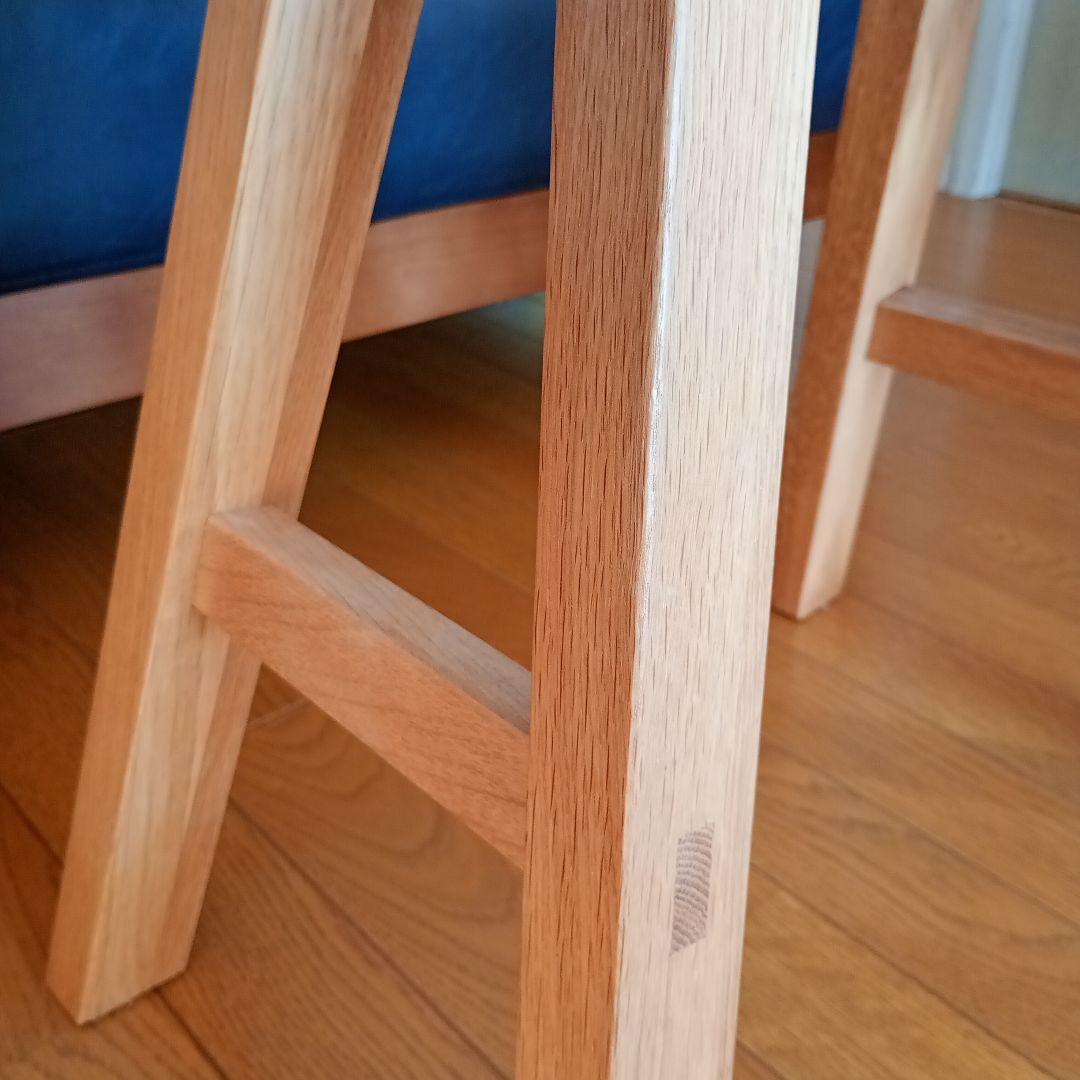 【お値下げ中】無印良品の無垢材ベンチ・小　オーク材　木製　サイドテーブル