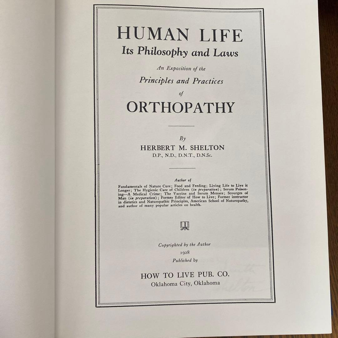 洋書 Human Life: Its Philosophy and Laws