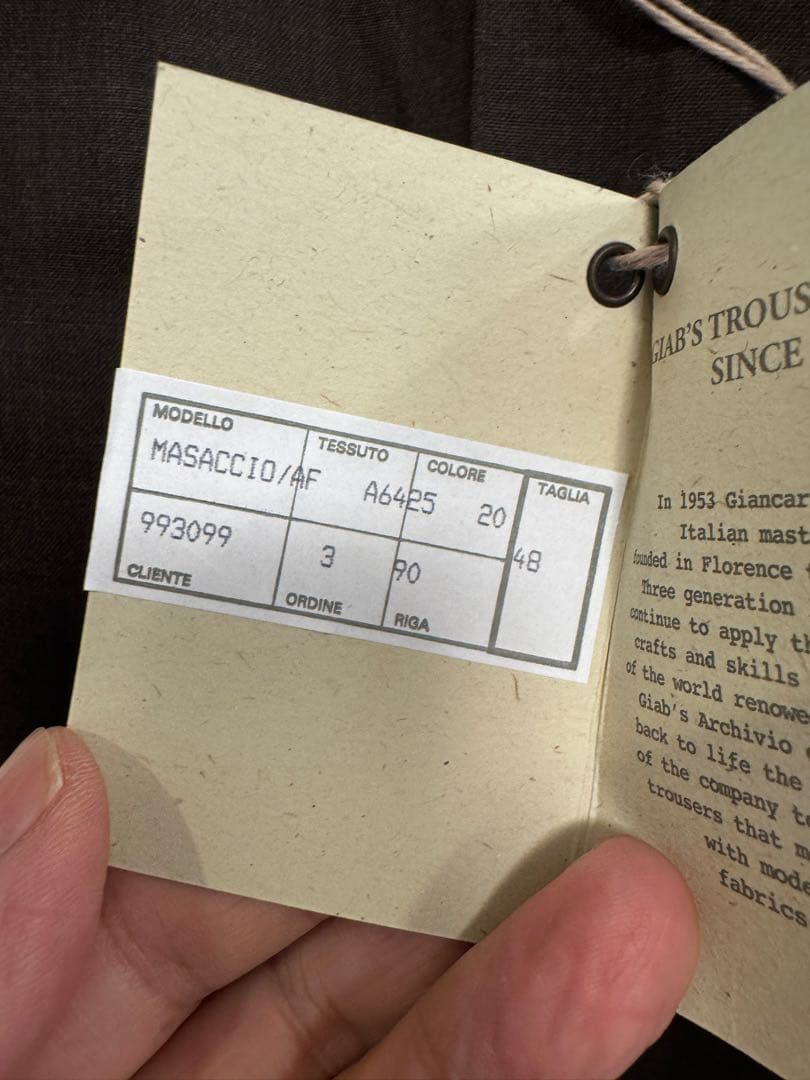 giab's archivio MASACCIO ダークブラウン 春夏物 48