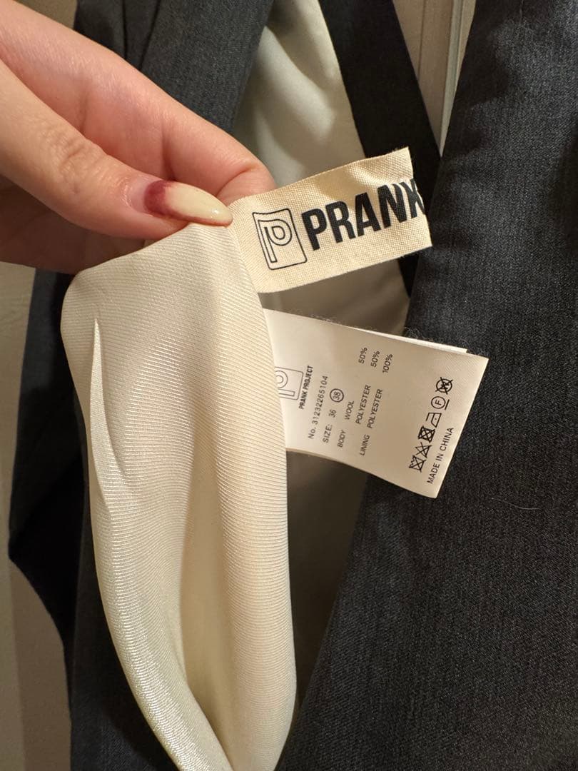 PRANK PROJECTウォッシャブルノーカラージャケットオールインワン