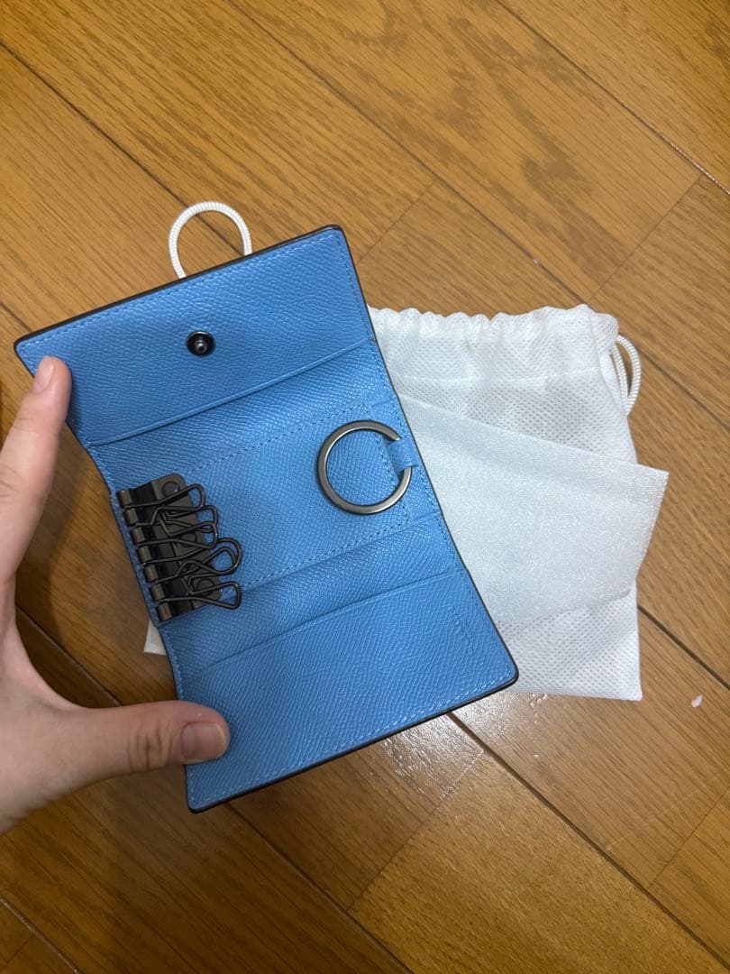 COACH 6リング キーケース クロスグレイン レザー