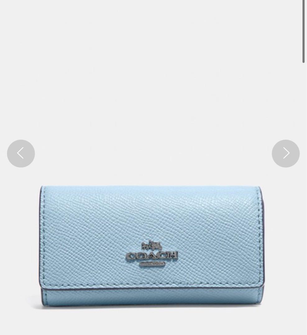 COACH 6リング キーケース クロスグレイン レザー