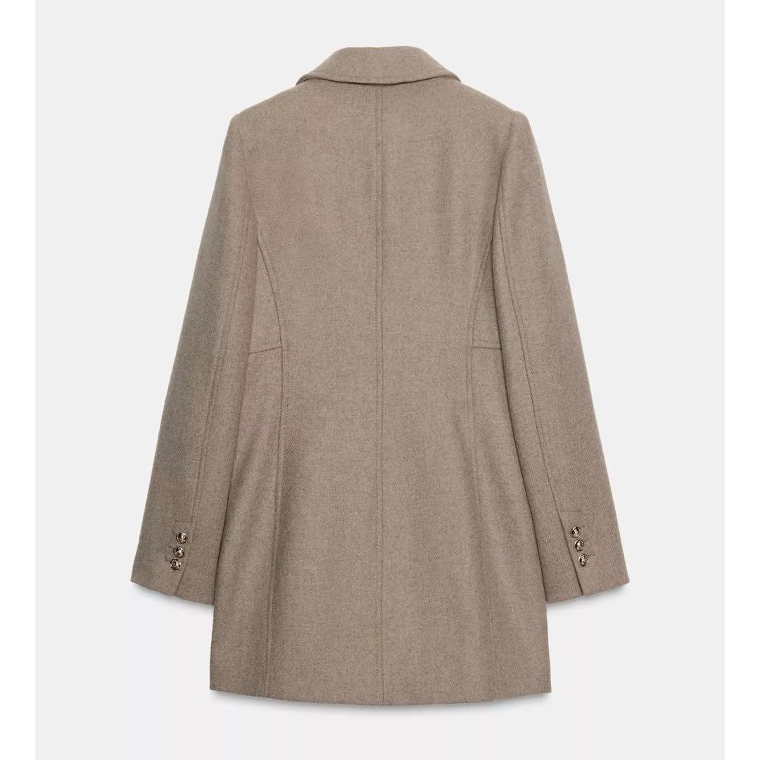 ZARAウール混紡ショート丈ダブルブレストコート Mサイズ 新品