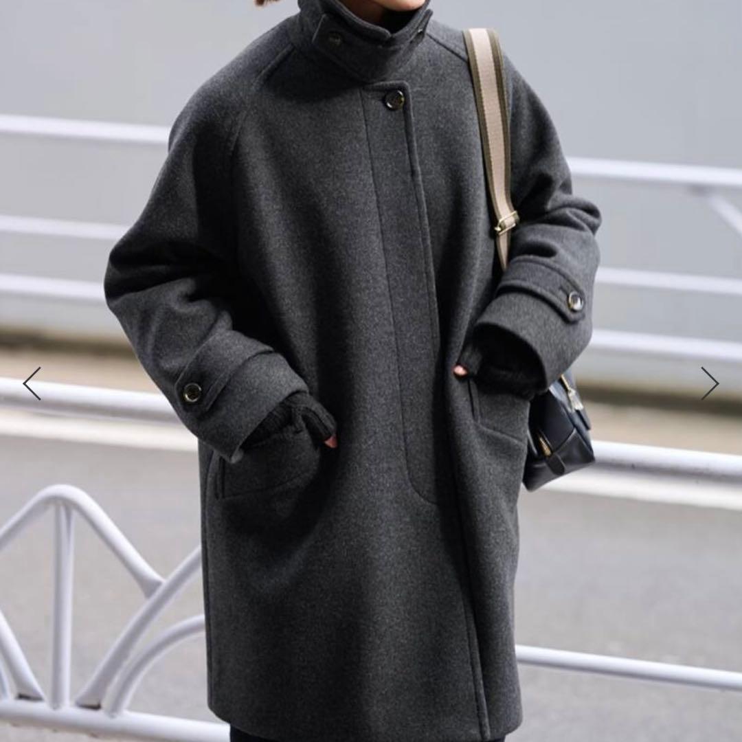 FRAMeWORK ラムウールMIXシャルムバルカラーコート