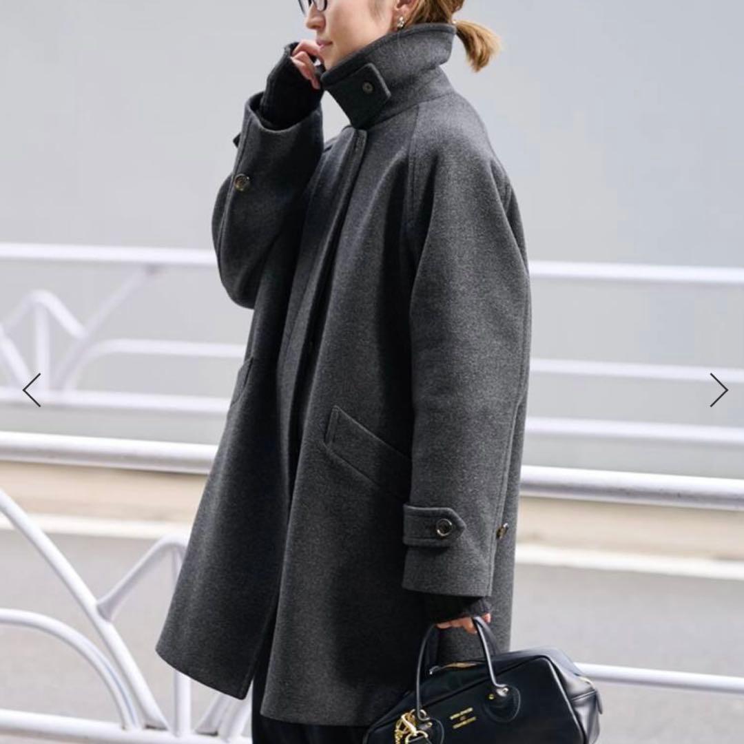 FRAMeWORK ラムウールMIXシャルムバルカラーコート