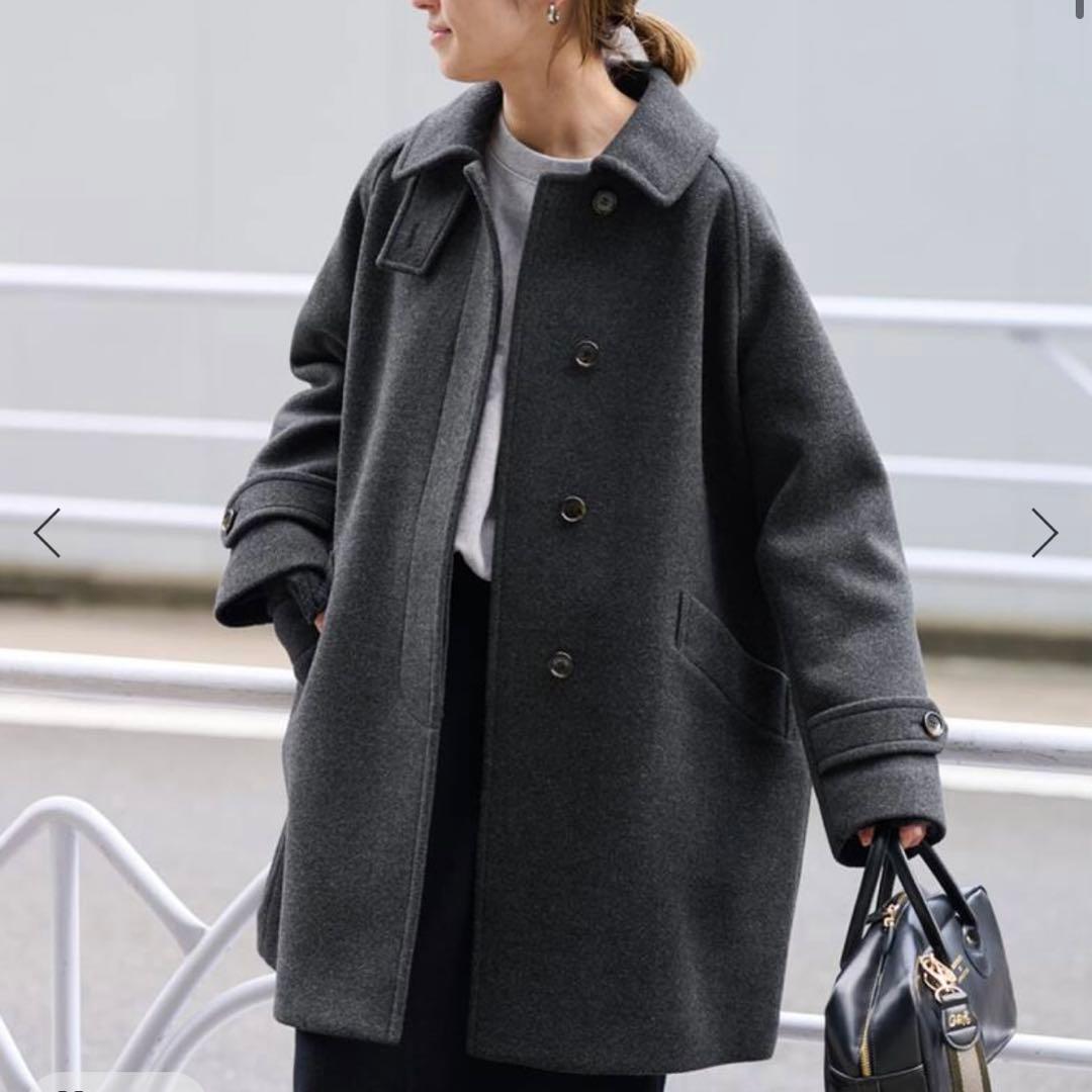 FRAMeWORK ラムウールMIXシャルムバルカラーコート