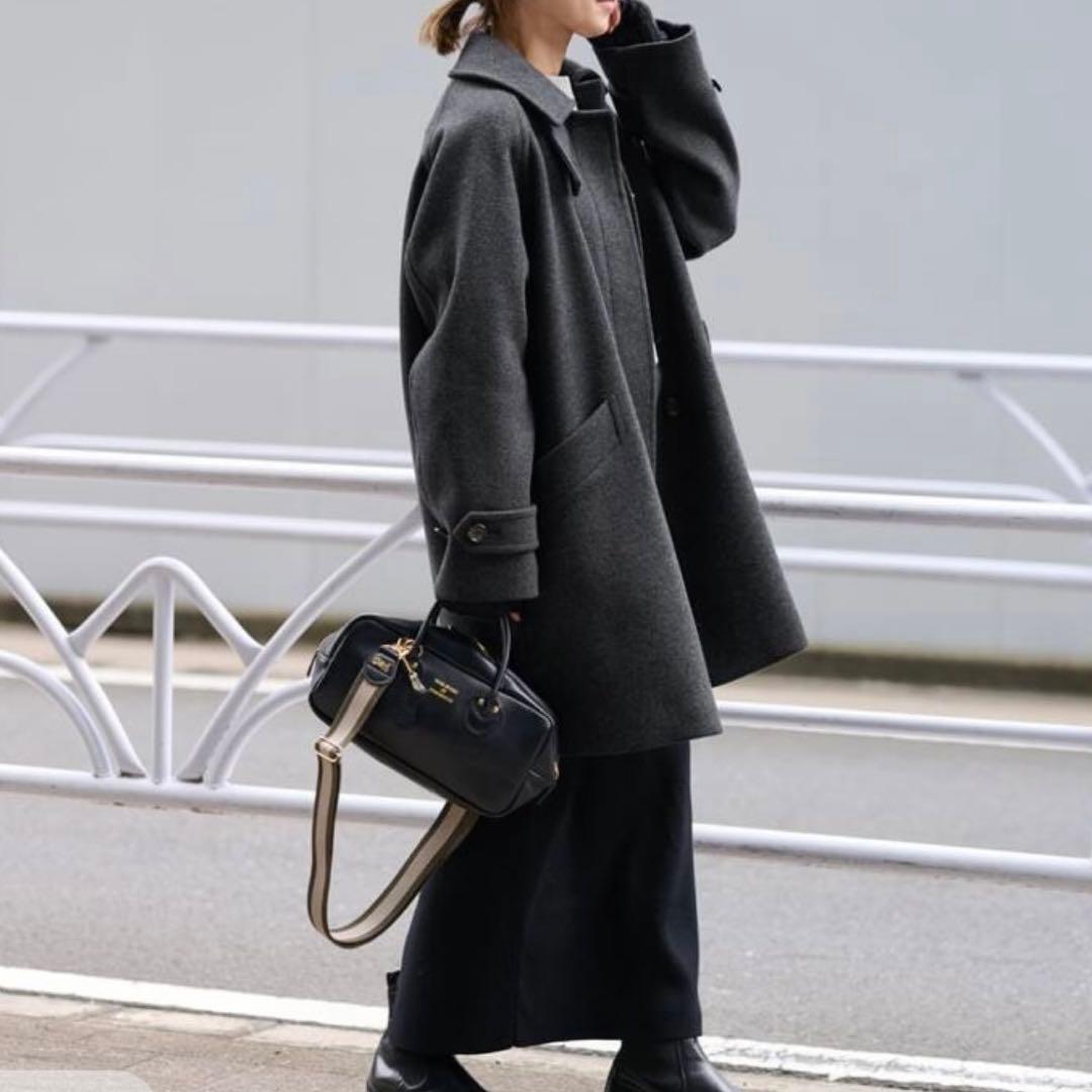 FRAMeWORK ラムウールMIXシャルムバルカラーコート