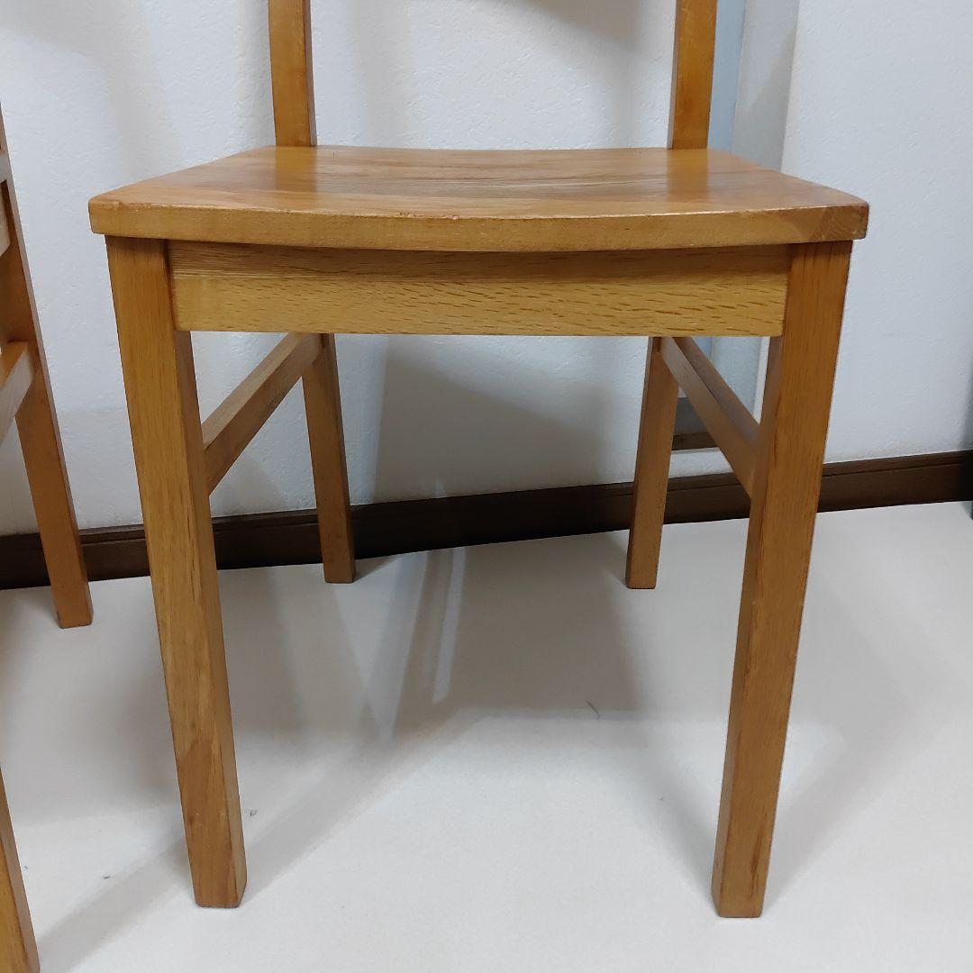 廃盤 希少 2脚セット 無印良品 無垢材 オーク材 チェア 椅子 イス 送料無料
