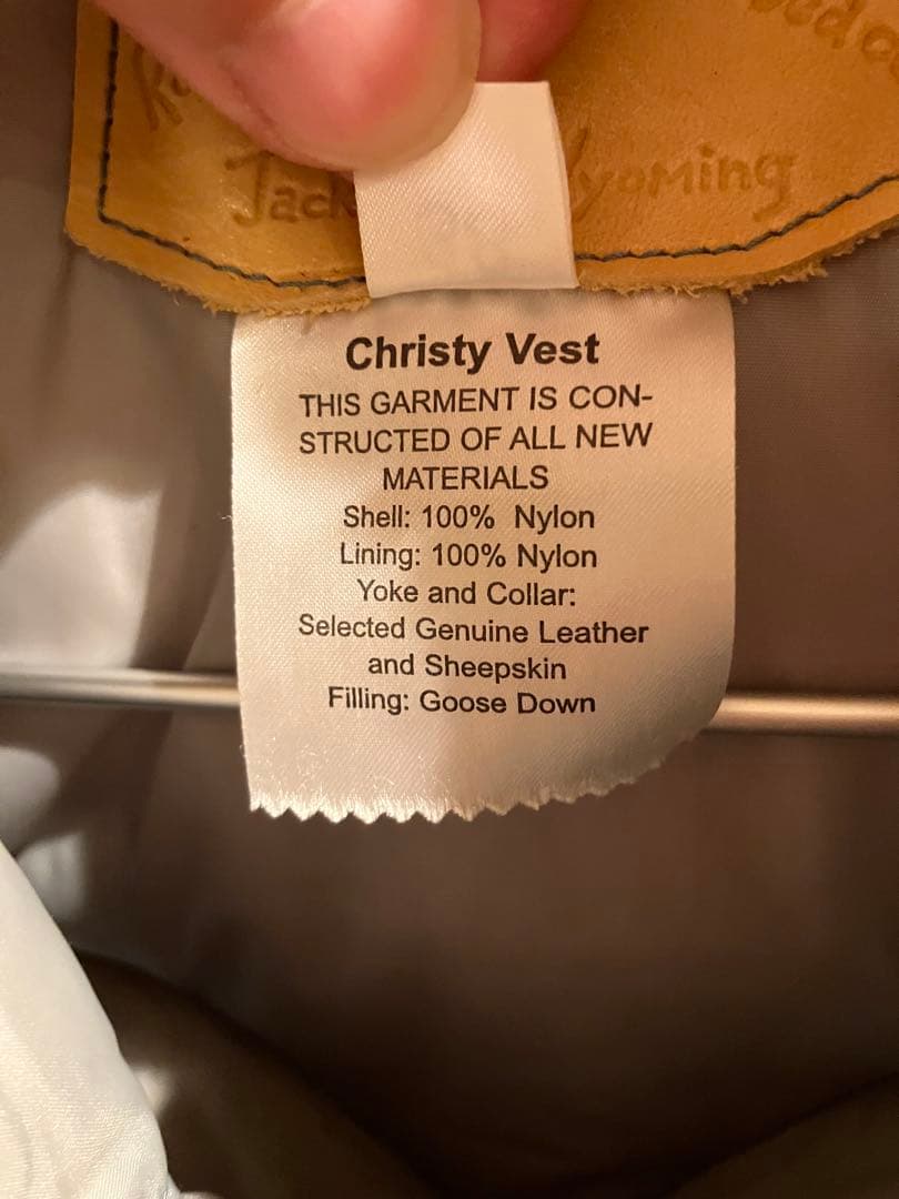 Christy Vest ダウンベスト 38サイズ　メンズ　美品　希少