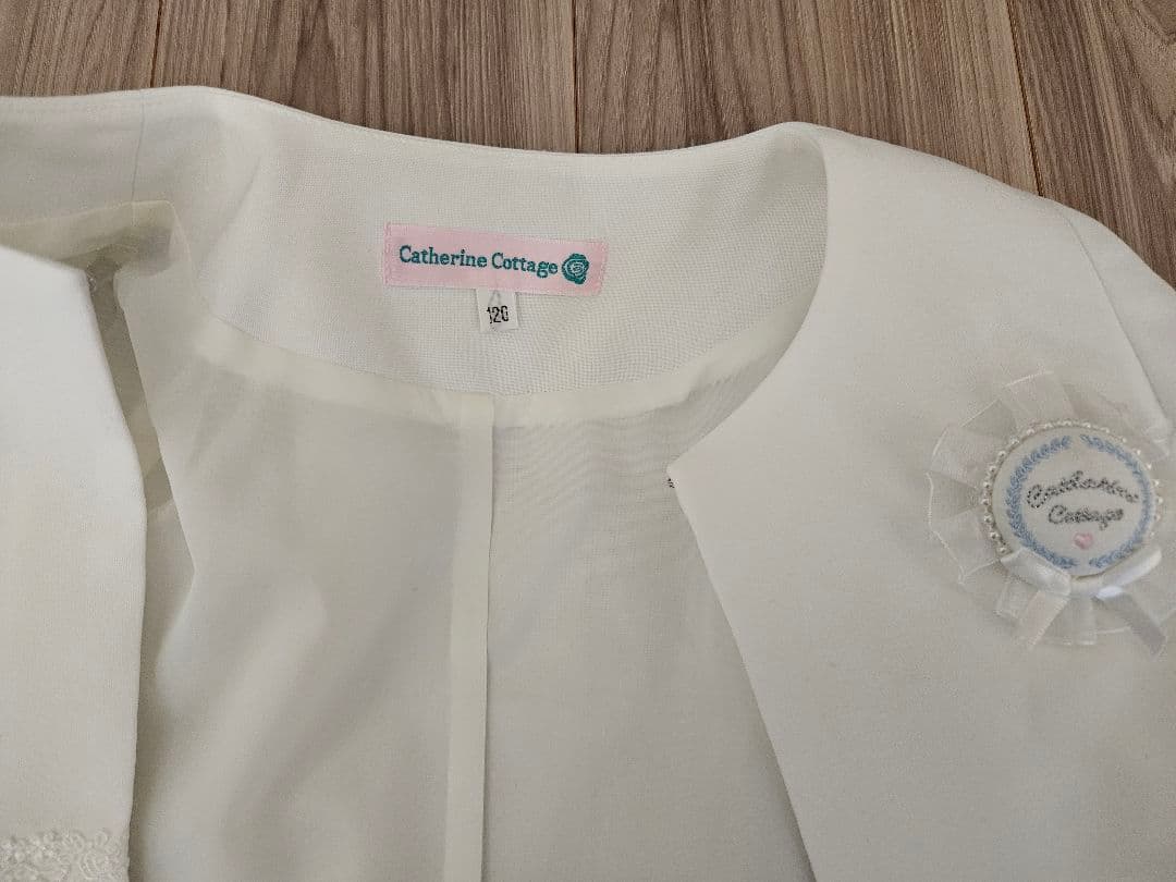 丸襟チェックワンピース　ホワイトボレロ キャサリンコテージ　卒園式　入学式